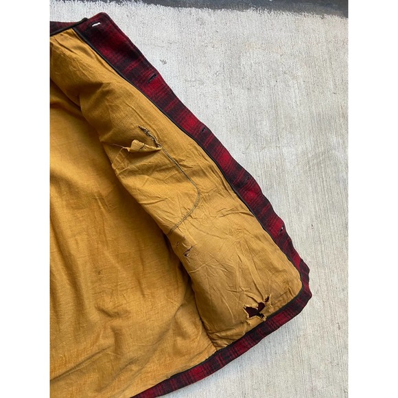 Vintage 50’s Woolrich Mackinaw Buffalo Plaid Wool Jacket Hunting Coat Red Size M - Picture 10 of 10
